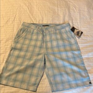 Quiksilver Men's Blue Plaid Shorts